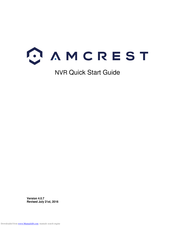 Amcrest NVR41H-8P Quick Start Manual