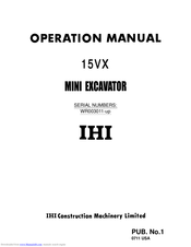 IHI 15VX Operation Manual