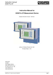 Nivus OCM PRO CF Instruction Manual