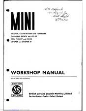Mini Saloon Workshop Manual