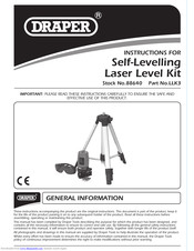 Draper 69580 Instructions Manual