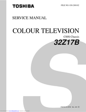 Toshiba 32Z17B Service Manual