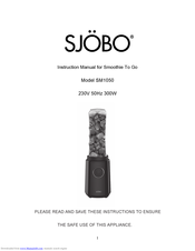 Sjobo SM1050 Instruction Manual