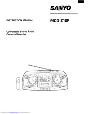 Sanyo MCD-Z18F Instruction Manual