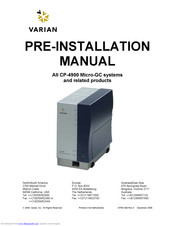 Varian CP-4900 Preinstallation Manual