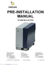 Varian CP-4900 Preinstallation Manual