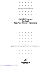 Bronkhorst FLOW-BUS Instruction Manual