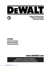 DeWalt D25980-AR Instruction Manual