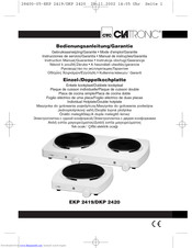 Clatronic EKP 2419 Instruction Manual & Guarantee