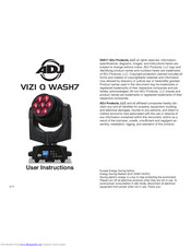 ADJ Vizi Q Wash7 User Instructions