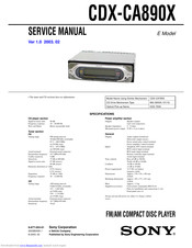 Sony CDX-CA890X Service Manual