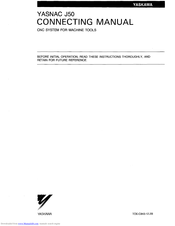 YASKAWA YASNAC J50 Connecting Manual