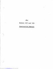 dbx 163, 164 Instruction Manual
