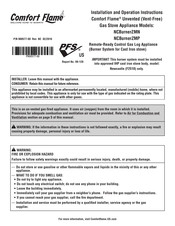 Comfort Flame NCBurnerZMN Installation And Operation Instructions Manual