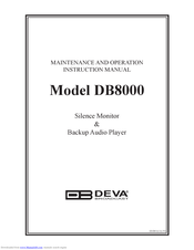 DEVA Broadcast DEVA DB8000 Maintenance And Operation Instruction Manual