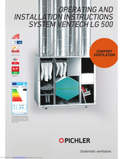 PICHLER LG 500 System VENTECH Operating And Installation Instructions