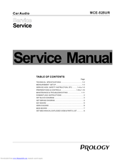 Prology MCE-525UR Service Manual