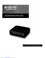 Welch Allyn SCANTEAM 3700 CCD Technical Manual