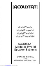 Acoustat Three/M Owners Manual And Assemly Instruction