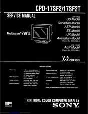 Sony Trinitron CPD-17SF2T Service Manual