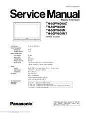 Panasonic TH-50PV600M Service Manual