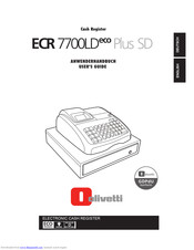 Olivetti ECR 7700LDeco Plus SD User Manual