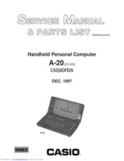 Casio Cassiopeia A-20 Service Manual & Parts List