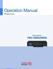 Inter-m PMU-240NA Operation Manual