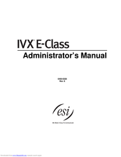 ESI ivx e-class series Administrator's Manual