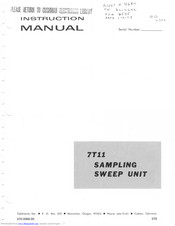 Tektronix 7T11 Instruction Manual