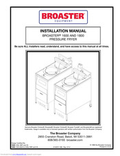 Broaster 1800 Manuals | ManualsLib