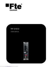 FTE Maximal TFF 310 CI User Manual