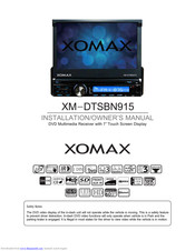 Xomax XM-DTSBN915 Owners And Installation Manual