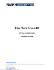Opiz D2 Installation Manual