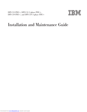 IMB DPI C13 3-phase PDU+ Installation And Maintenance Manual