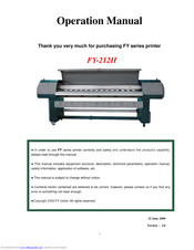 FY Union FY-212H Operation Manual