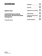 Siemens SCALANCE XB-200 Web Based Management