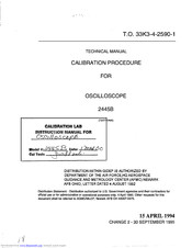 Tektronix 2445B Technical Manual