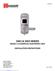 hager 34K1 series Installation Instructions Manual