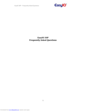 EasyIO 30P Frequently Asked Questions Manual
