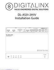 DigitaLinx DL-AS31-2H1V Installation Manual