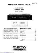 Onkyo T-9090II Service Manual
