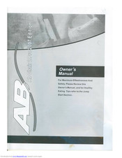 ab Chair 2 Pro 2007 Edition Owner's Manual