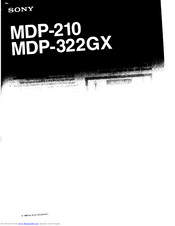 Sony MDP-322GX User Manual