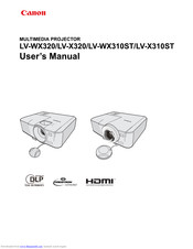 Canon LV-WX310ST User manual