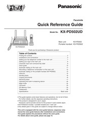 Panasonic KX-PD502UD Quick Reference Manual