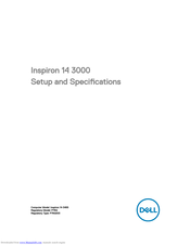 Dell Inspiron 14-3465 Setup And Specifications