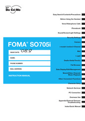 Docomo foma SO705i Instruction Manual