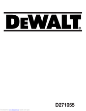 DeWalt D271055 Instructions Manual