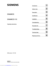 Siemens SINAMICS V10 Operating Instructions Manual